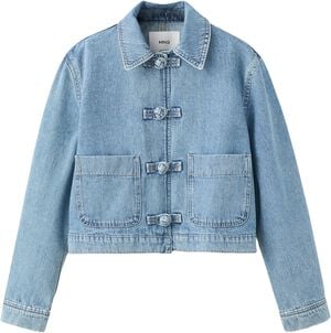 Denim jacket with toggle details