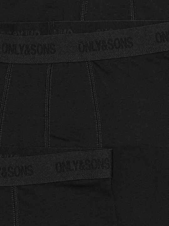 OSJFITZ SOLID BLACK BOXER 3PK. ACC