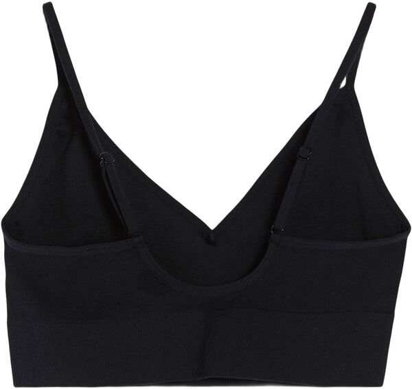 Blød ribbet bh uden sømme med v-halsudskæring