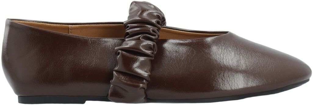 BIALUNA Scrunchie Ballet Flat Faux Leather