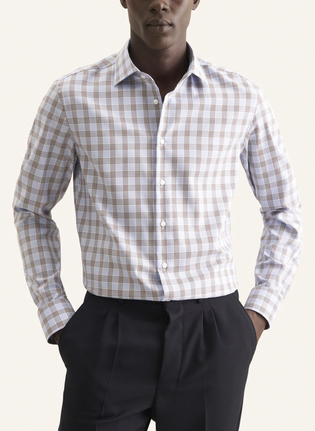 Business shirt Slim 1/1 Kent-Collar Check
