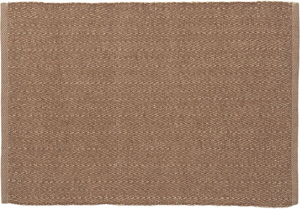 Herringbone Dækkeserviet 43x30 cm brun 82% bomuld recycled,