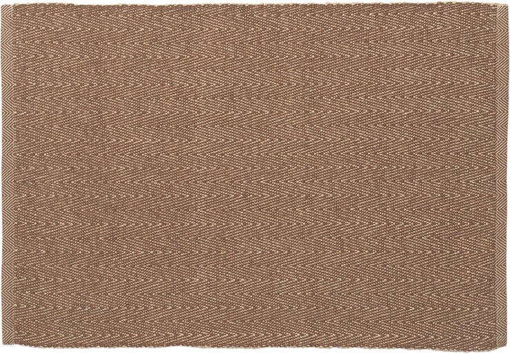 Herringbone Dækkeserviet 43x30 cm brun 82% bomuld recycled,