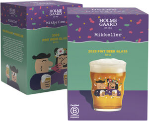 Mikkeller Pint Ølglas 2025 40 cl klar m. deko
