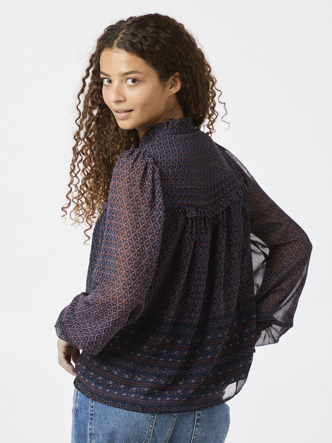 Rhia Border Pattern Blouse