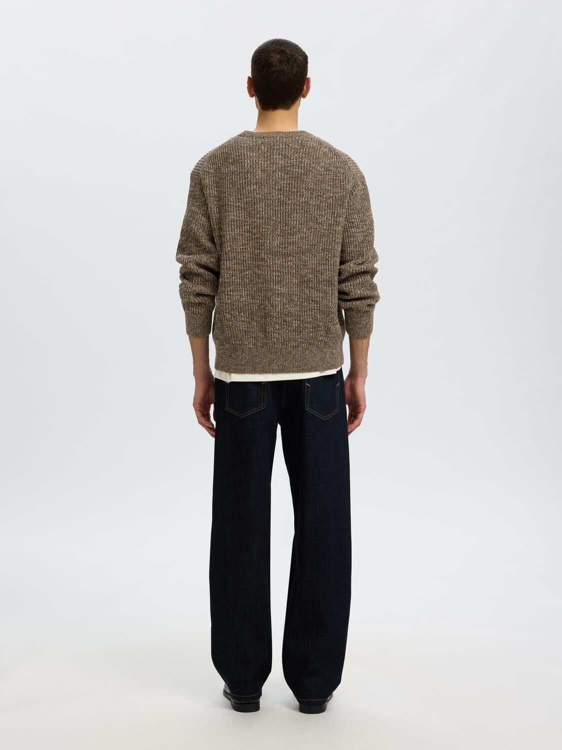 Slmtilum Ls Knit Rlx Crew Neck Noos