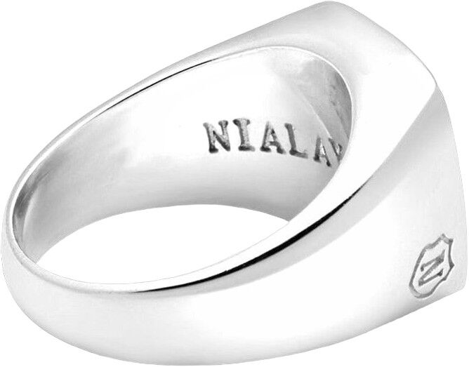 Men's Silver Signet Ring with Blue Lapis