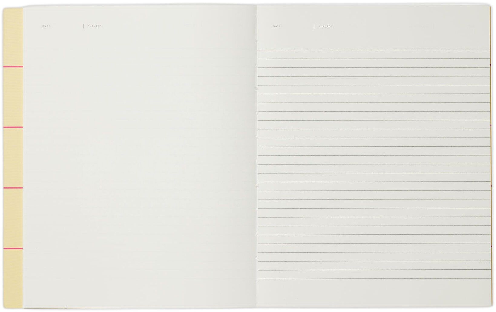 UMA notebook, flat lay binding