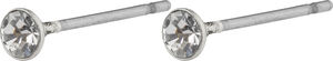 SYLVIE small crystal stud earrings silver-plated
