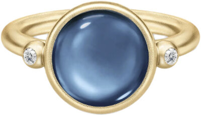 Prime Ring 56 - Gold/Sapphire Blue