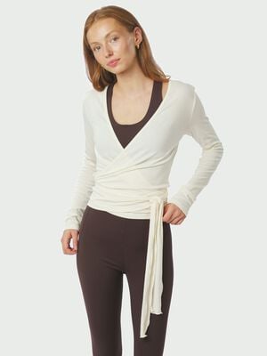 Nia Jersey Wrap Blouse