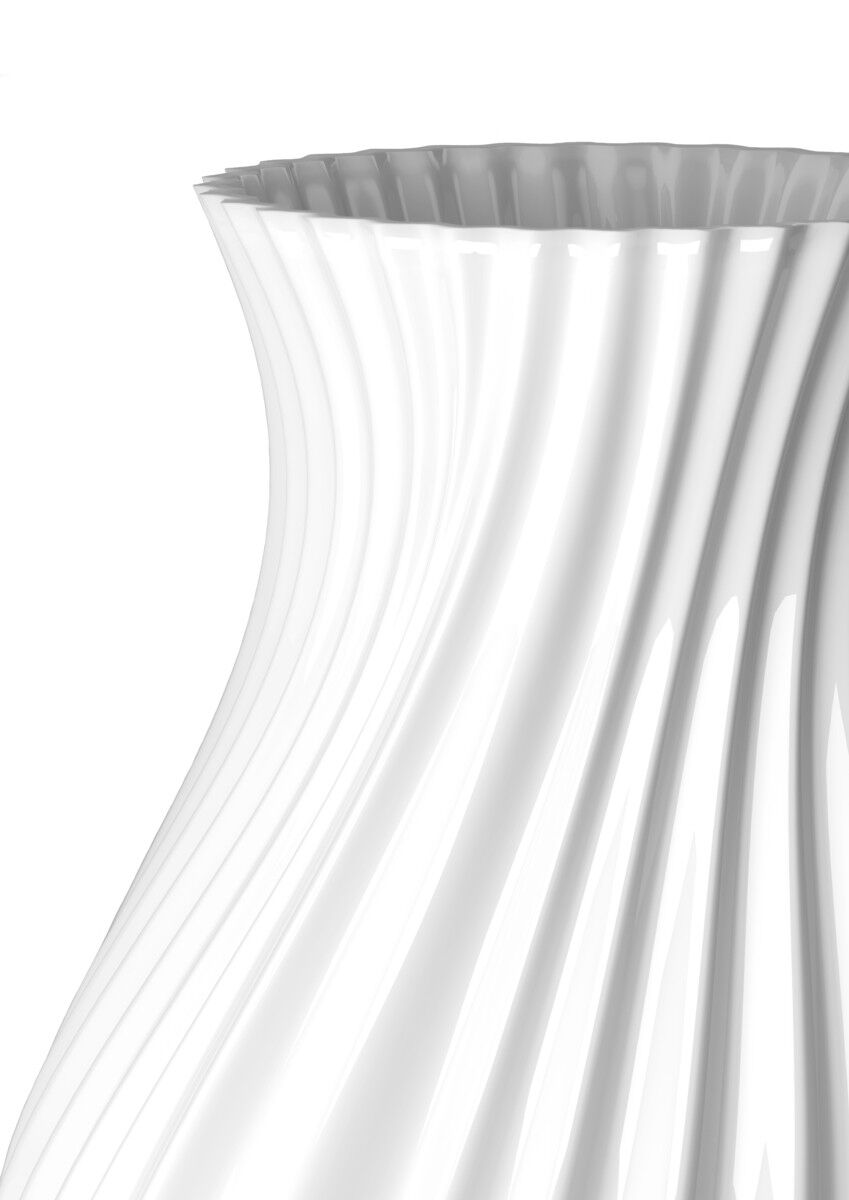 Twist Vase H25 cm hvid porcel&aelig;n