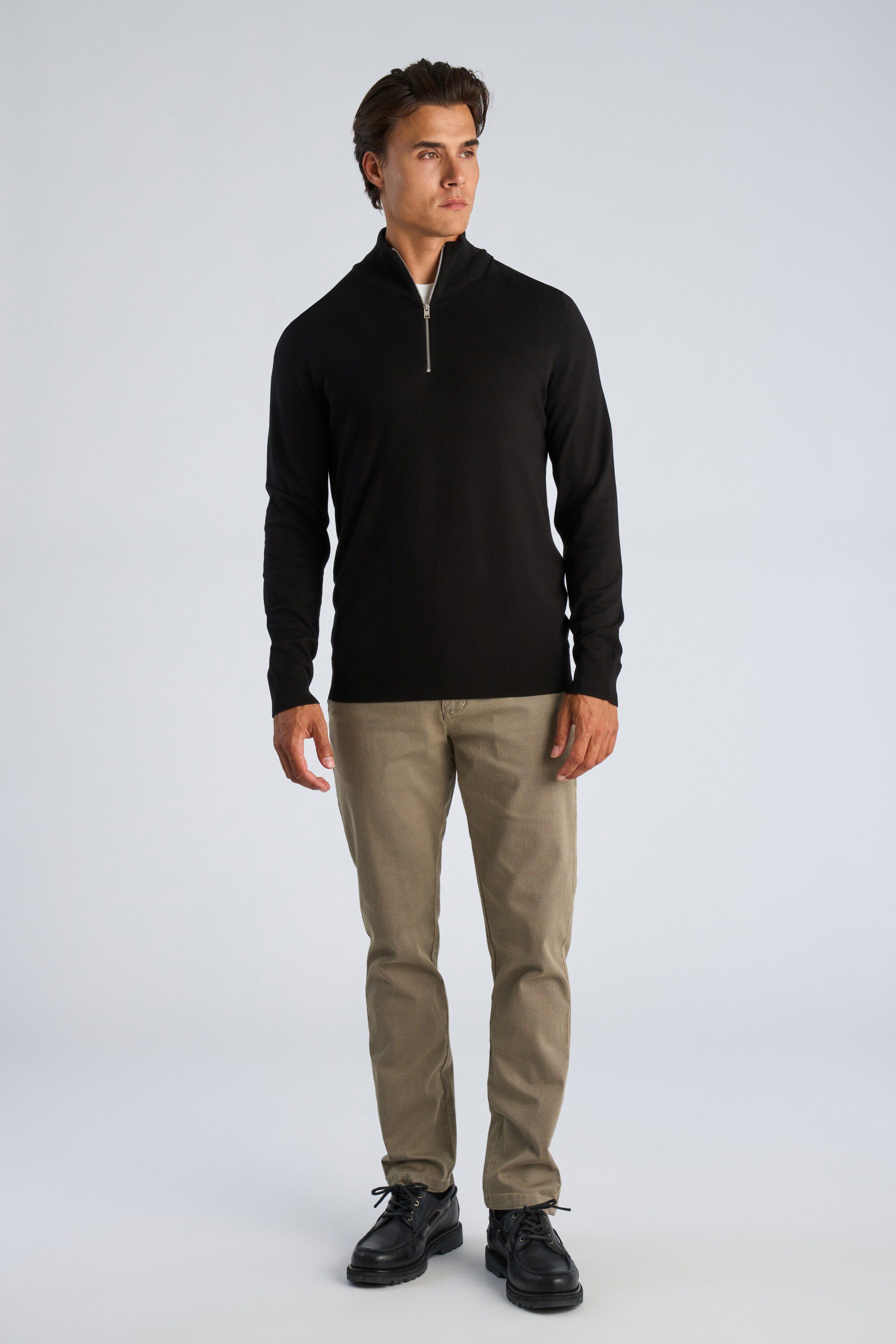 Soft viscose blend half zip