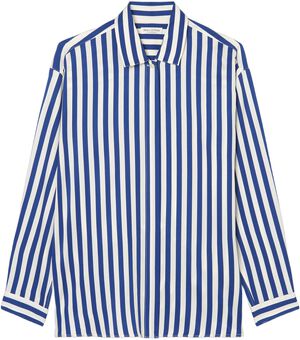 Blouse, oversized shape, kent colla