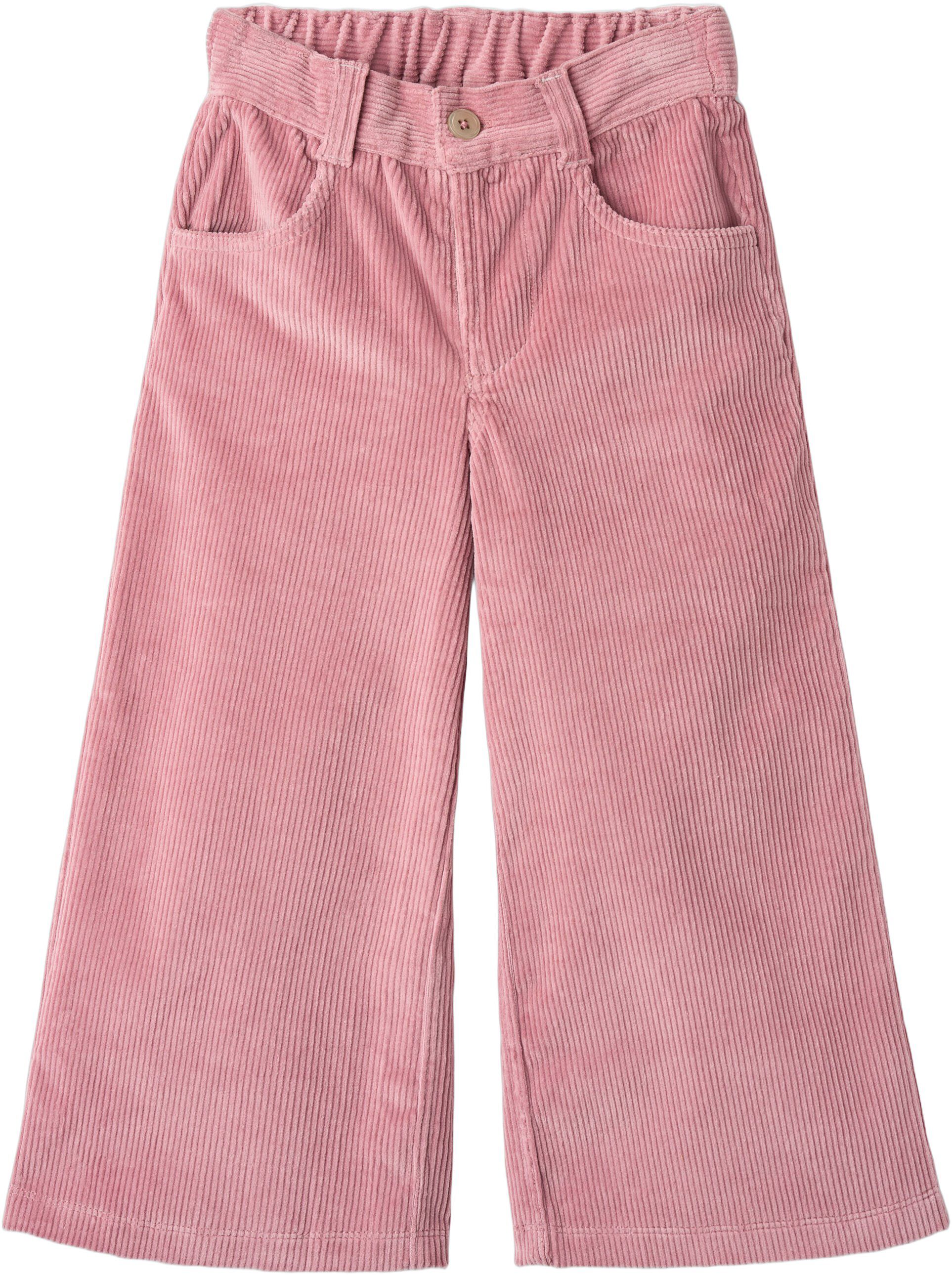 CORDUROY PANT W. WIDE LEG & EMB. AT BACKSIDE POCKET