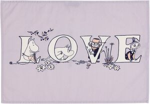 Moomin k&oslash;kkenh&aring;ndkl&aelig;de s&aelig;t 50x70 Alfabet GOTS