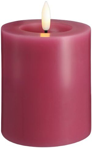 Moods & More - LED Pillar Candles, Silk, Melted, Vintage ros
