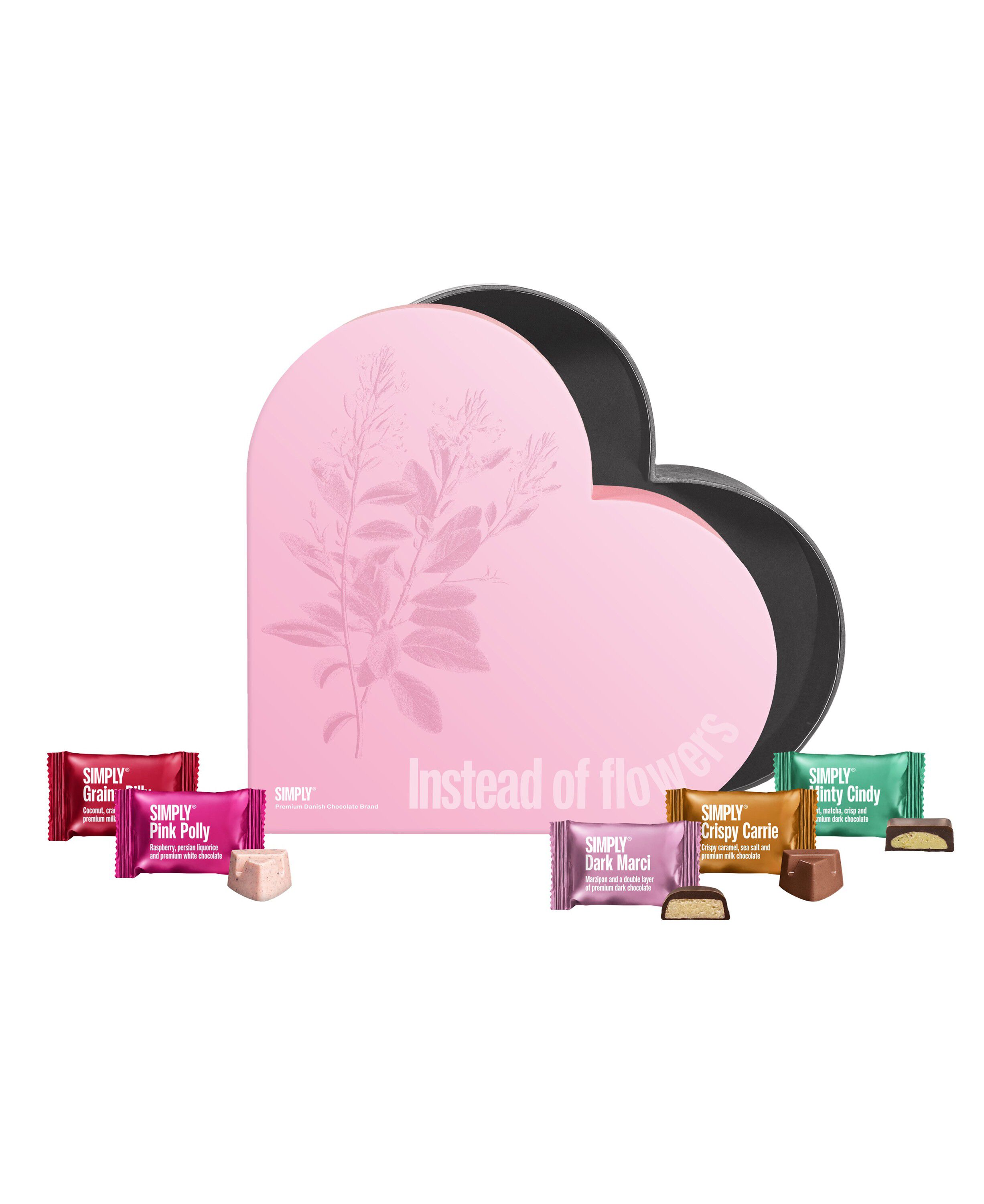 Simply&reg; INSTEAD OF FLOWERS chokolade&aelig;ske (400g)