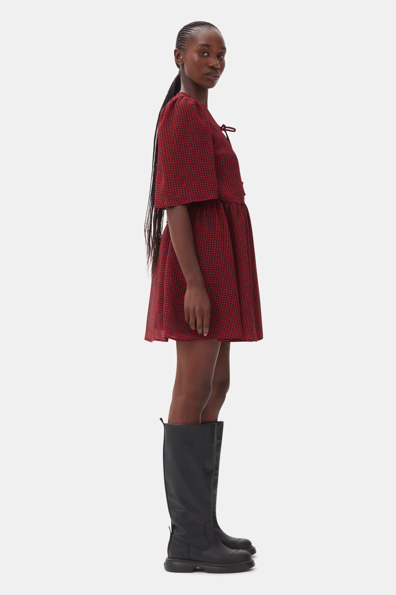 Sheer Fluid Check Tie String Wrap D