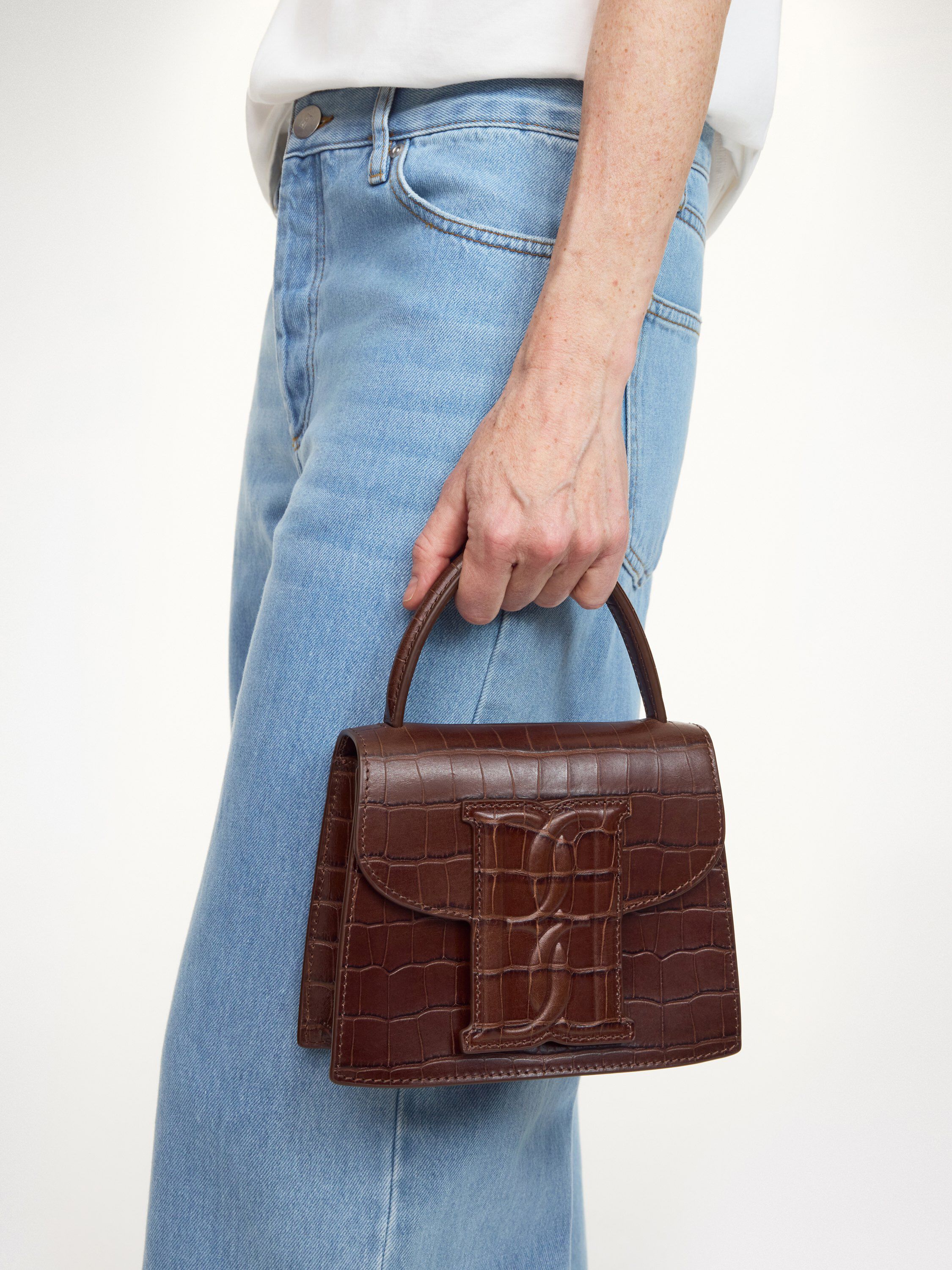 Ramil skuldertaske i l&aelig;der