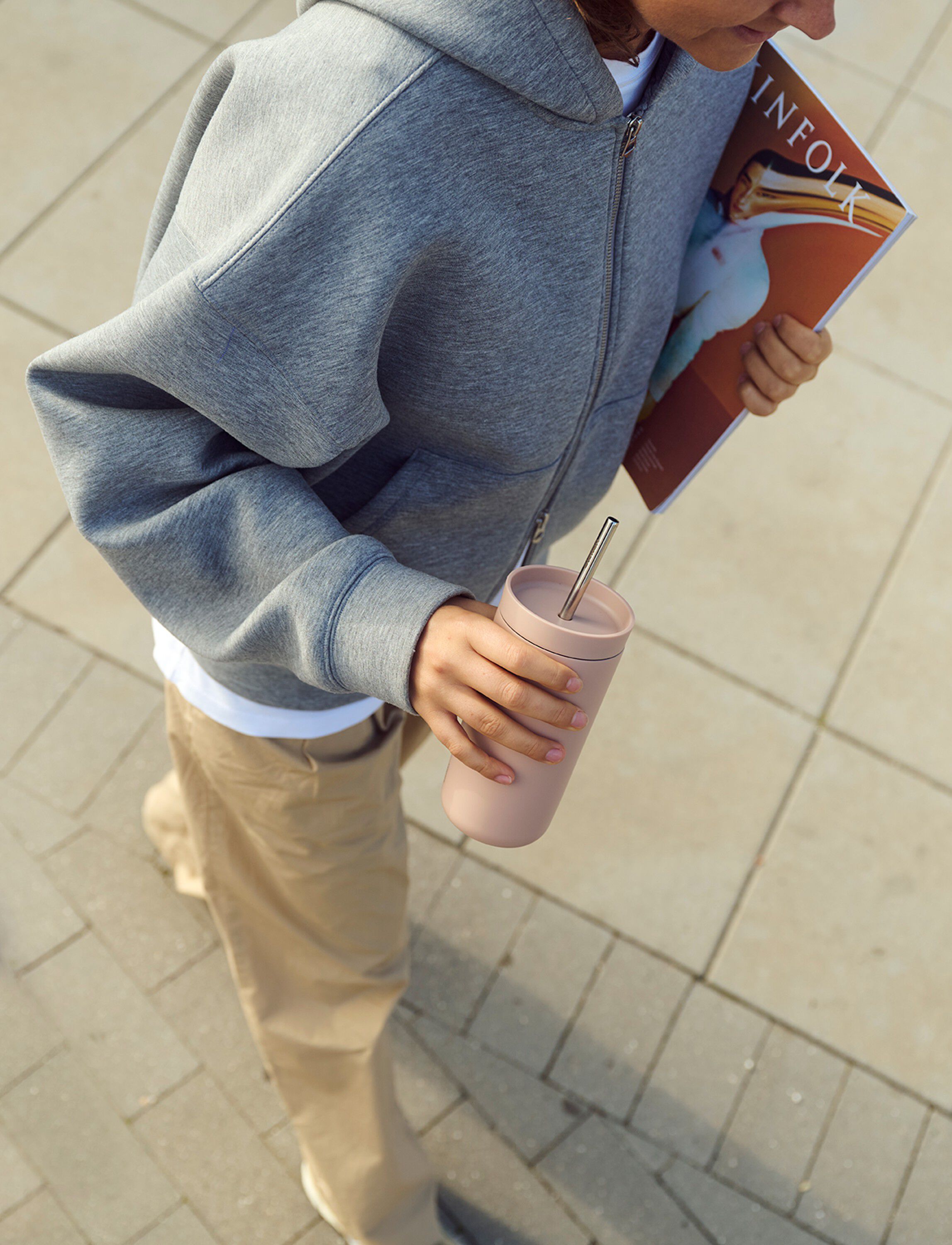 To Go Sip termokop med suger&oslash;r 0.4 l. Heather