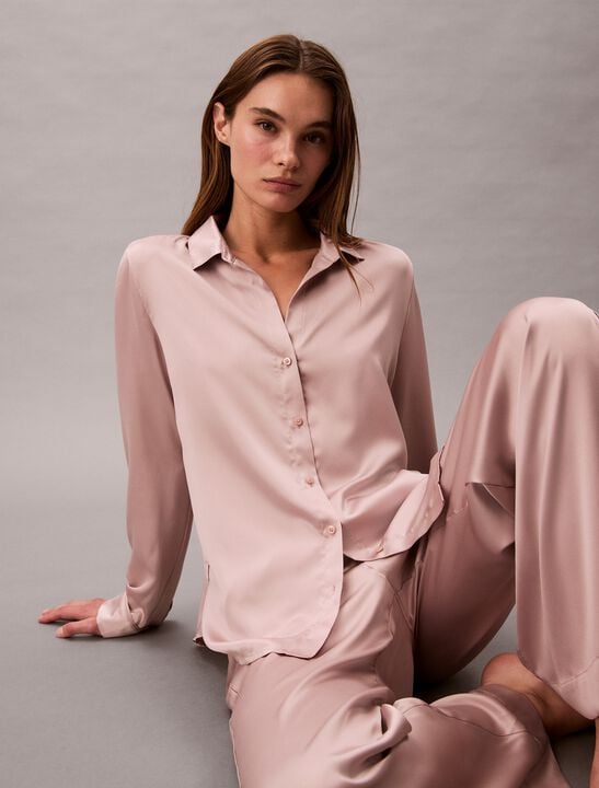 SENSUAL SATIN LOGO SHIRT