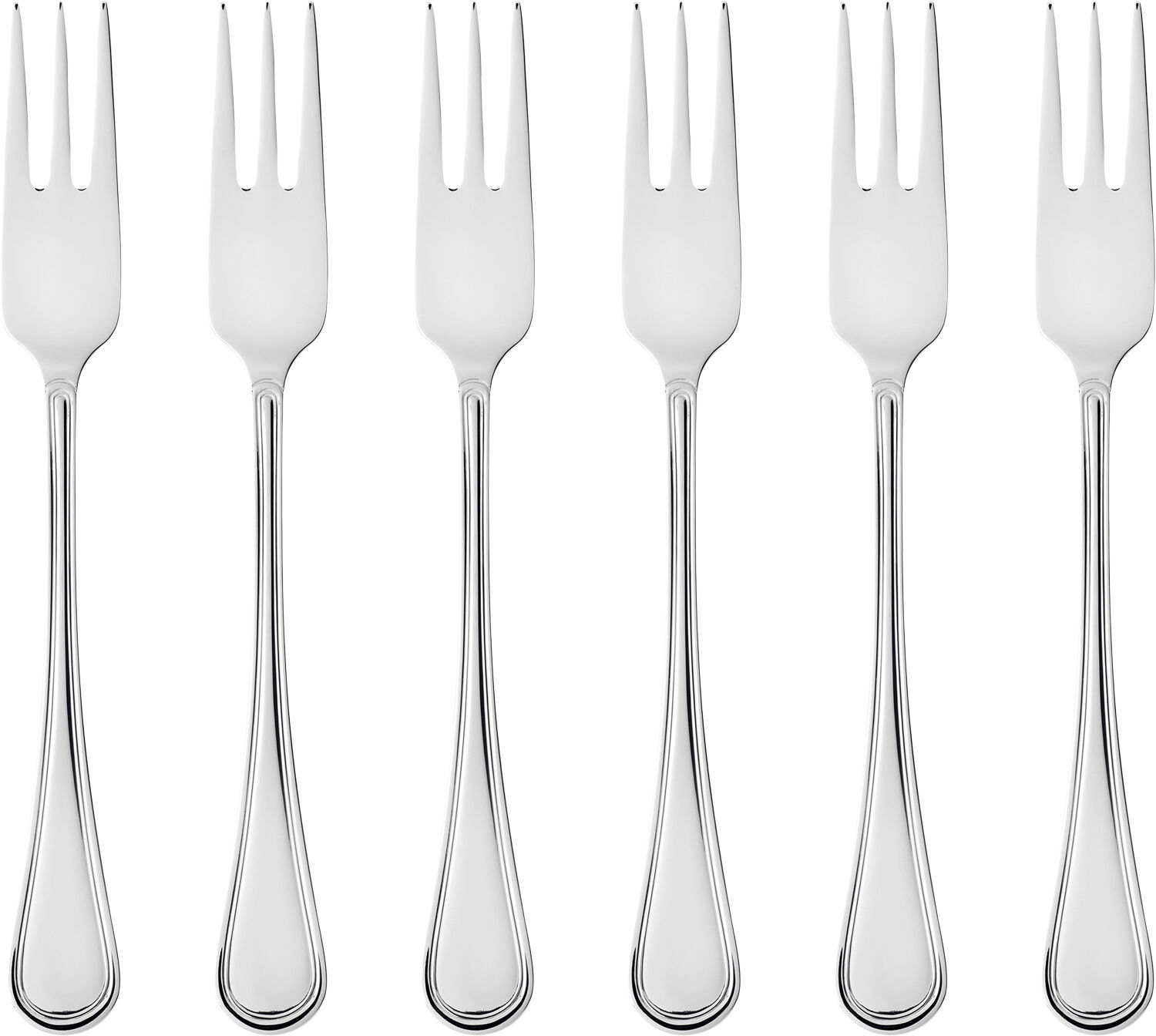 Kagegaffel Oxford 16,2 cm 6 stk. Blankt st&aring;l