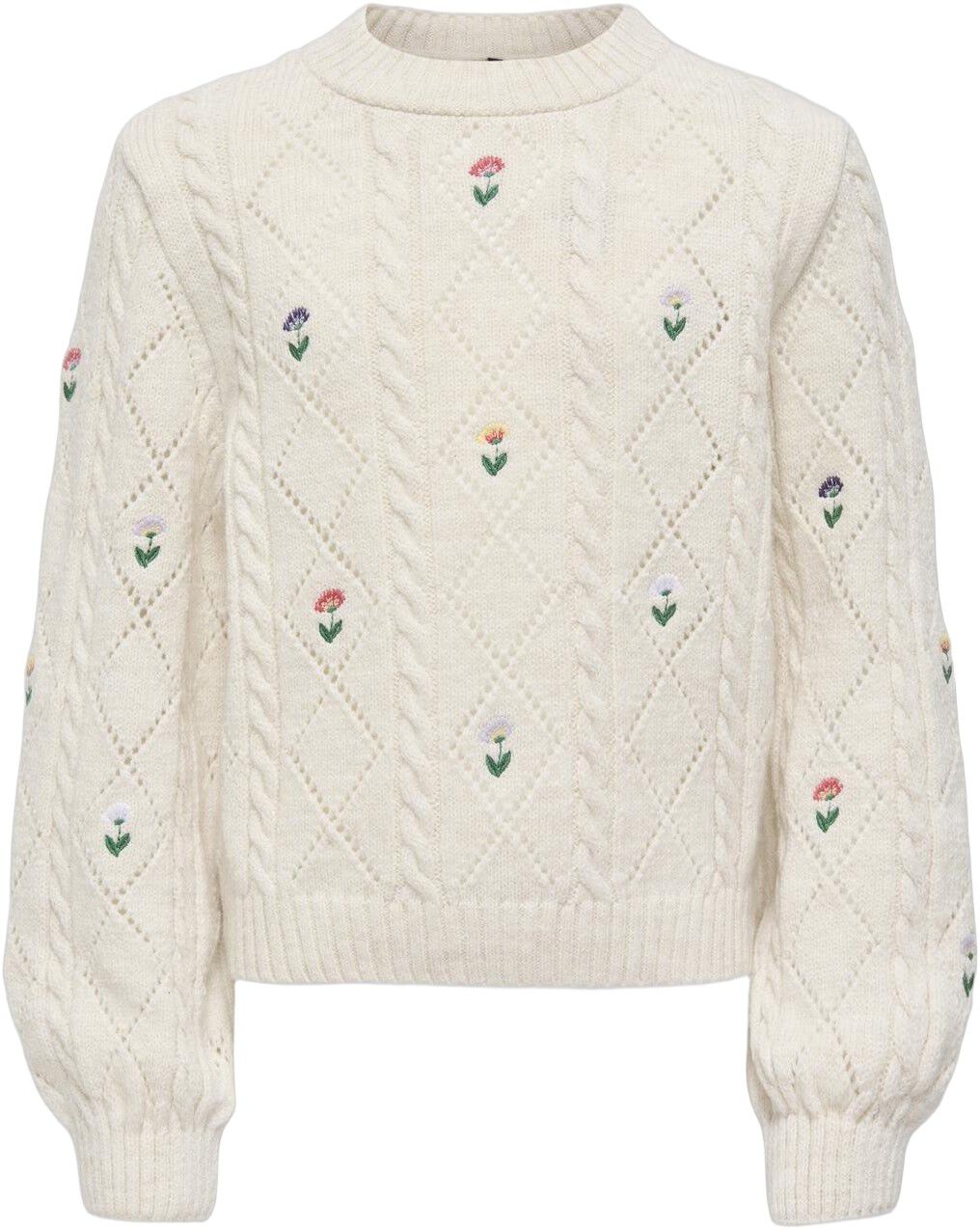 KOGFLOWER L/S O-NECK KNT