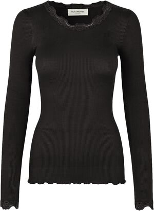 Silk t-shirt w/ lace