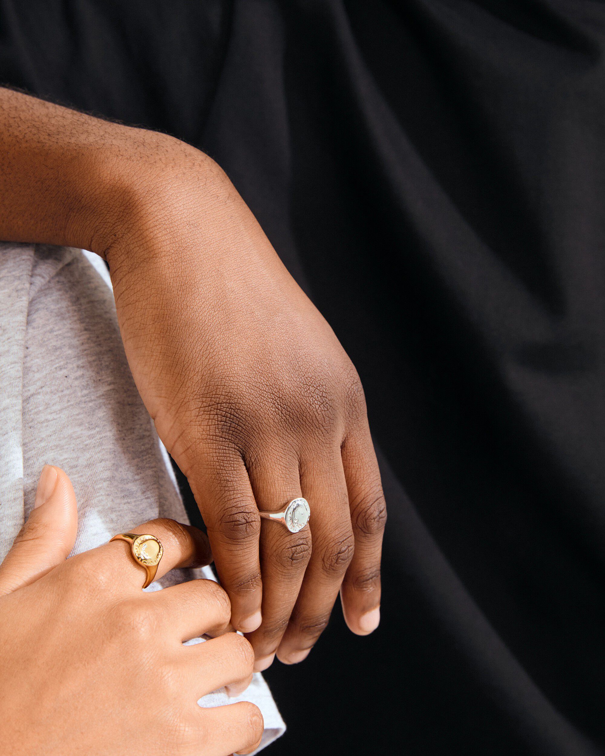 HERE ring silver-plated