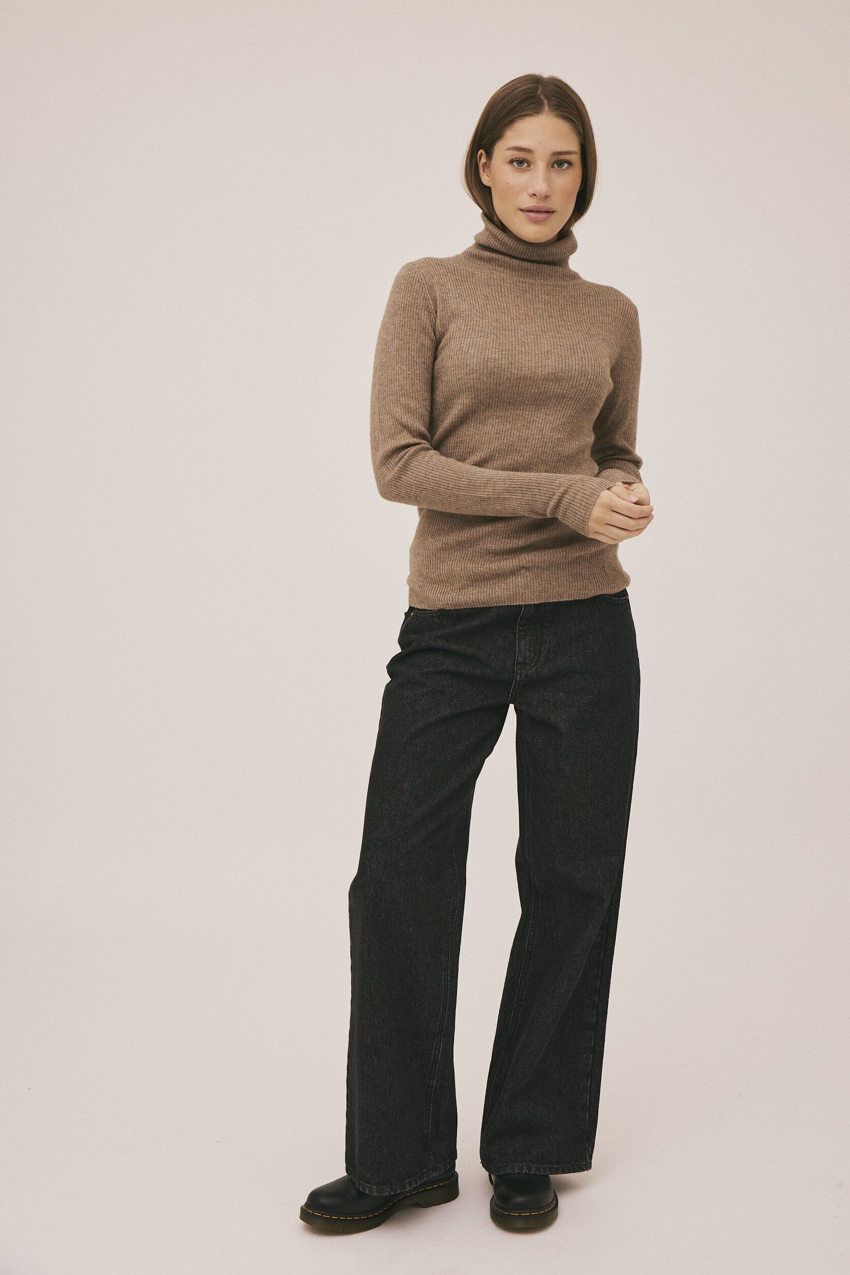 Torino 2 H&oslash;jhalset strik - Merino uld mix