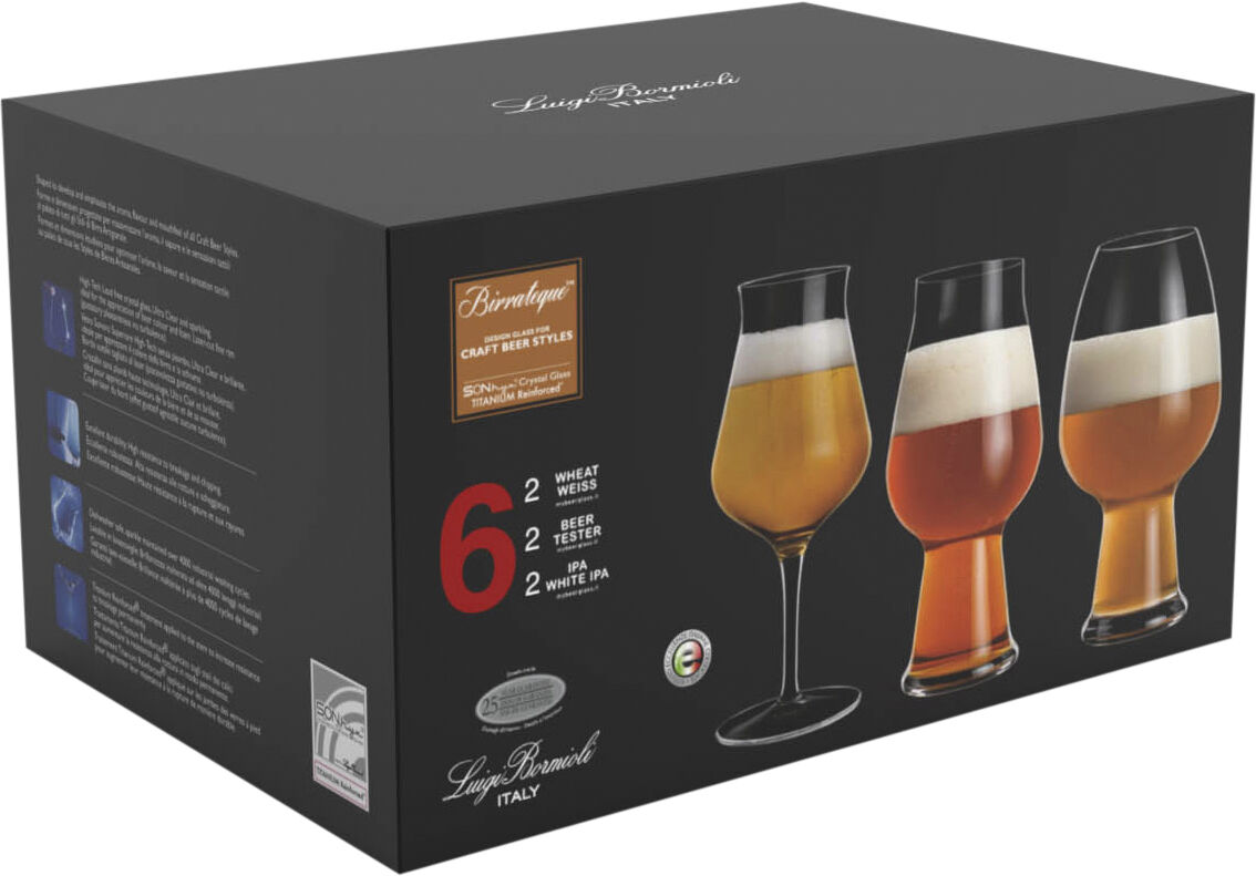 Birrateque &oslash;lglas-s&aelig;t 6 stk.