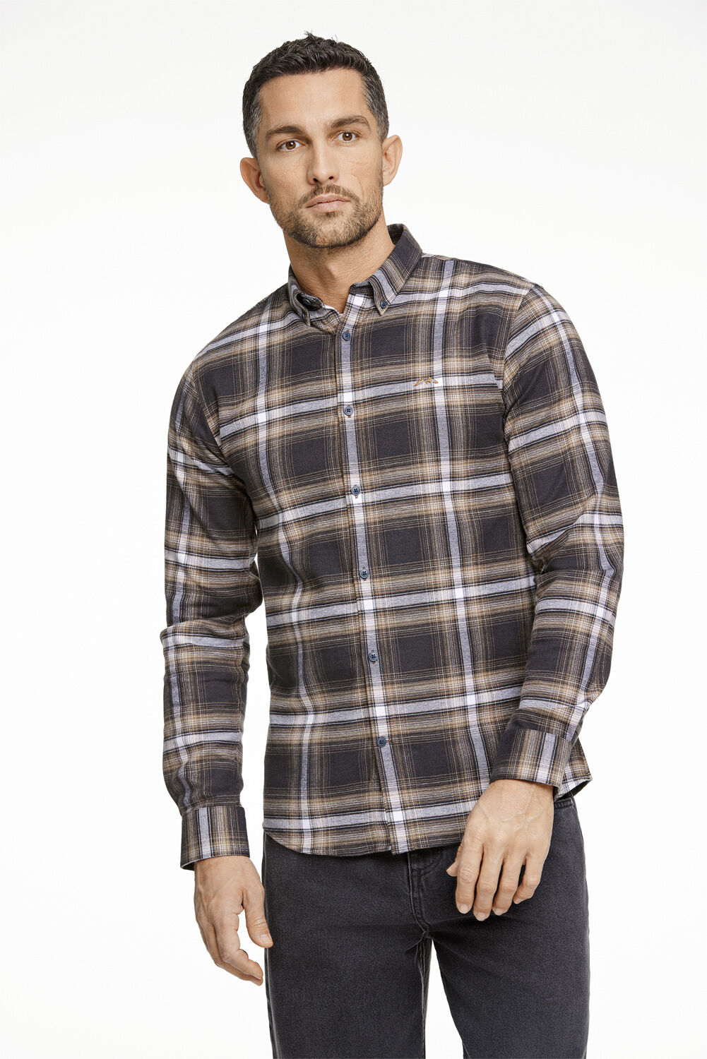 Brushed checked shirt L/S