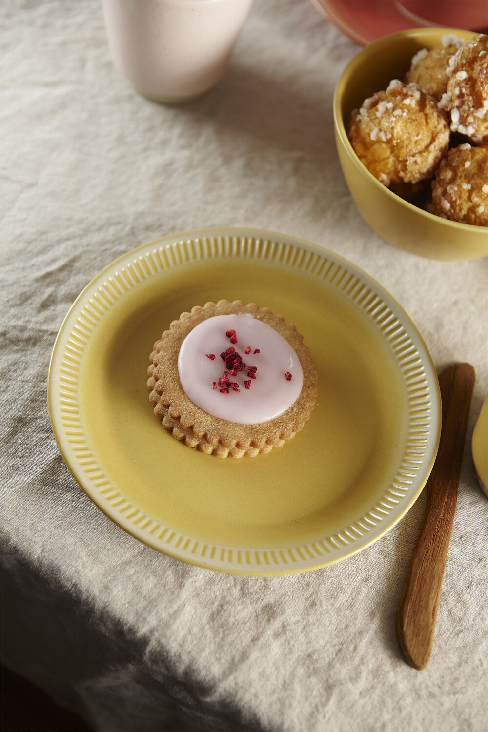 Knabstrup Colorit, tallerken, gul, &Oslash;19 cm