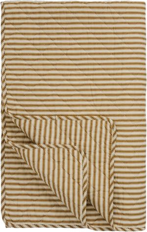 Quilt sand m/ochre green striber