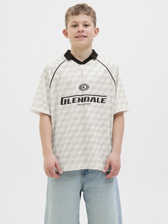 JCOLIDO AOP MESH OPEN COLLAR POLO J