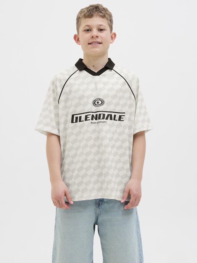 JCOLIDO AOP MESH OPEN COLLAR POLO J