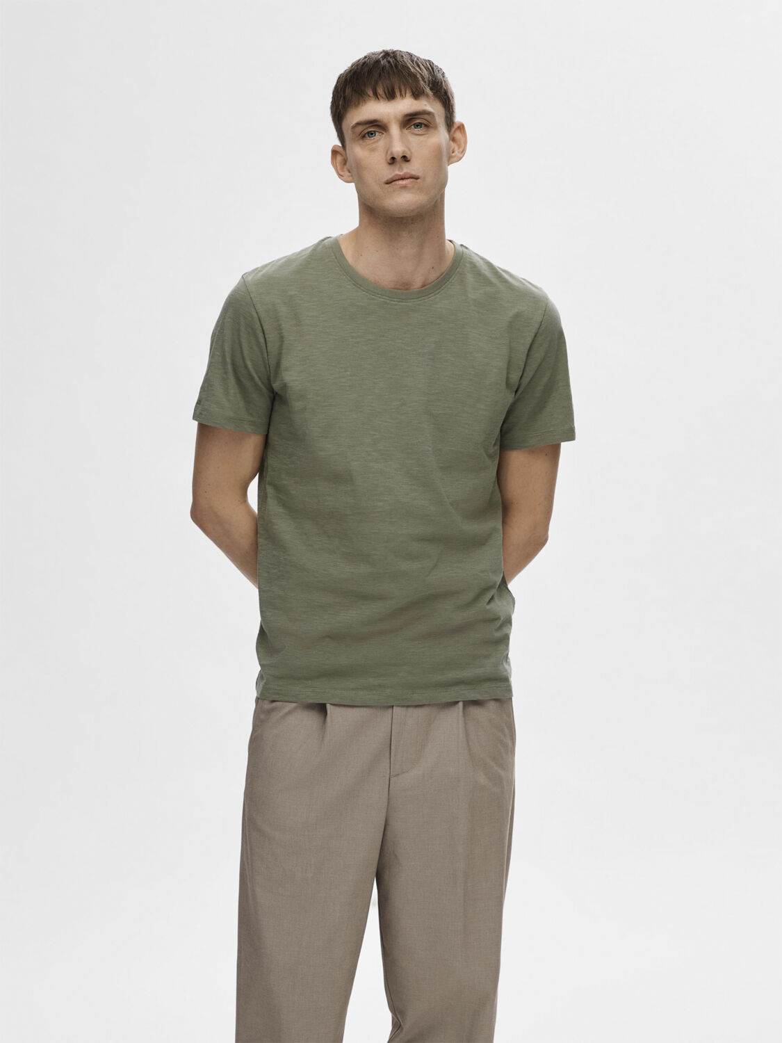 SLHASPEN SLUB SS O-NECK TEE NOOS