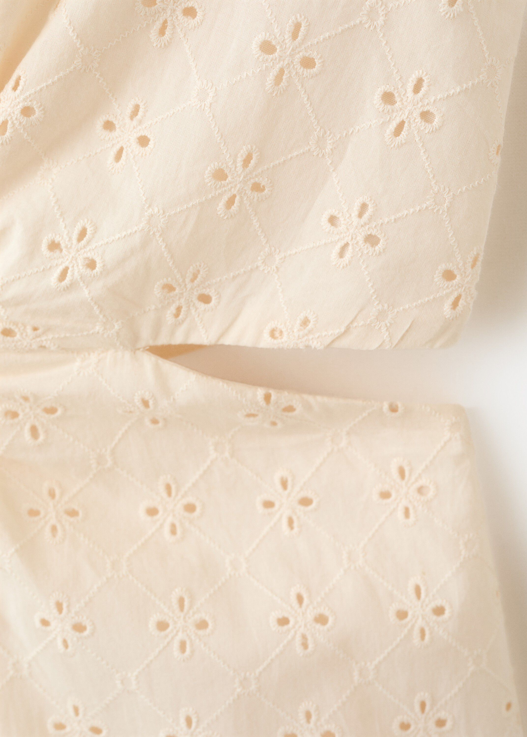 Broderie anglaise cotton cut-out dr