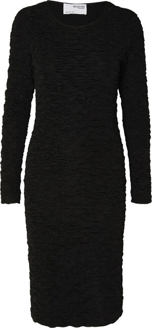 SLFLISETTE LS O-NECK MIDI DRESS EX