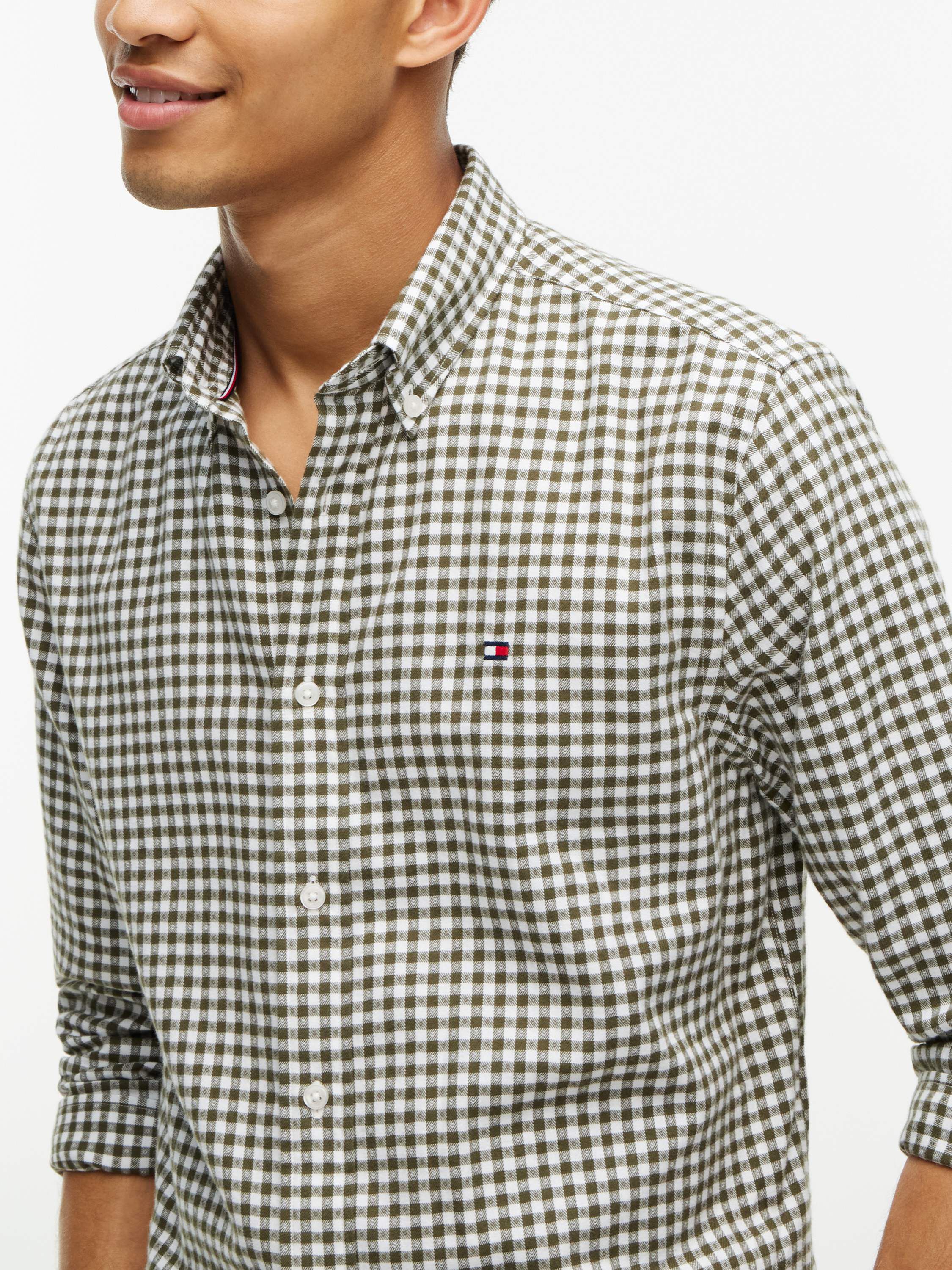 Regular Fit Gingham Dobby Flannel Shirt