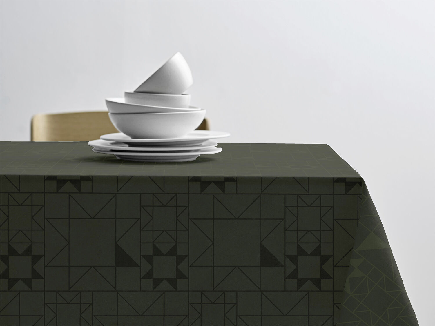 Dug 140x370 Star Damask Forest green