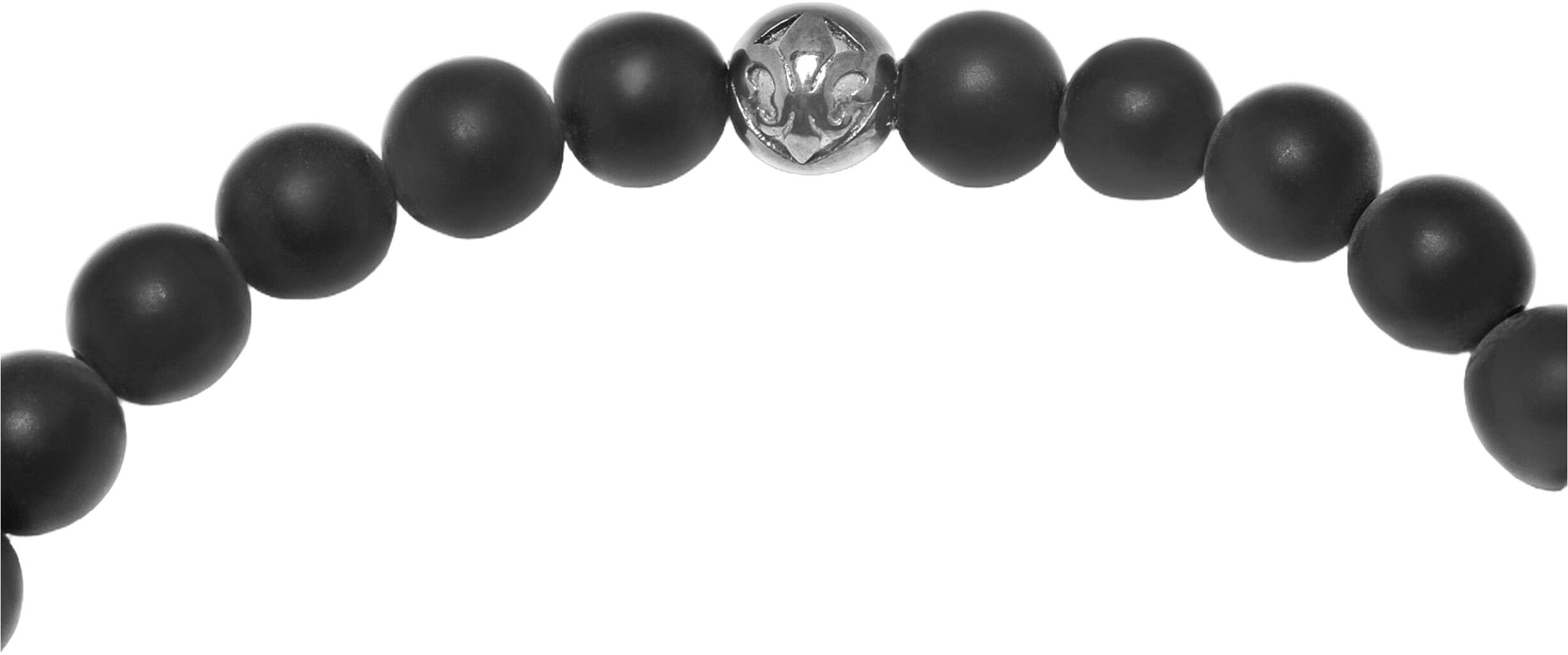 Men's Wristband with Matte Onyx and Black CZ Diamond