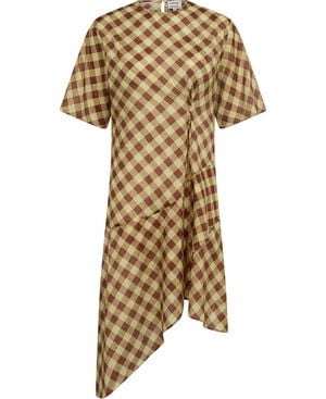 HARMONY MIDI DRESS - CHOC AVO GINGHAM