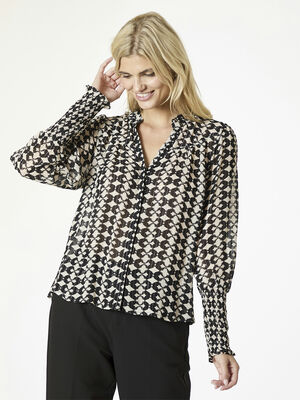 Camisa Graphic Print Blouse