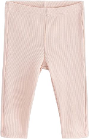 Ribbed leggings in soft, stretchy c