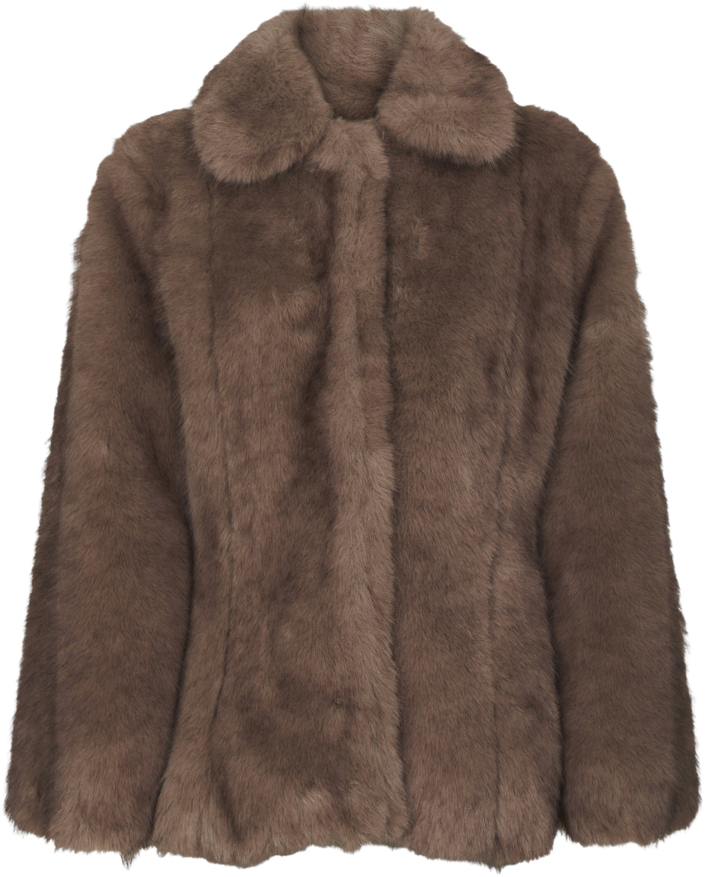Ariella Faux Fur Peplum Jacket