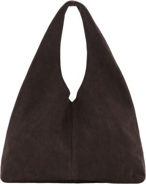 Suede shopper bag