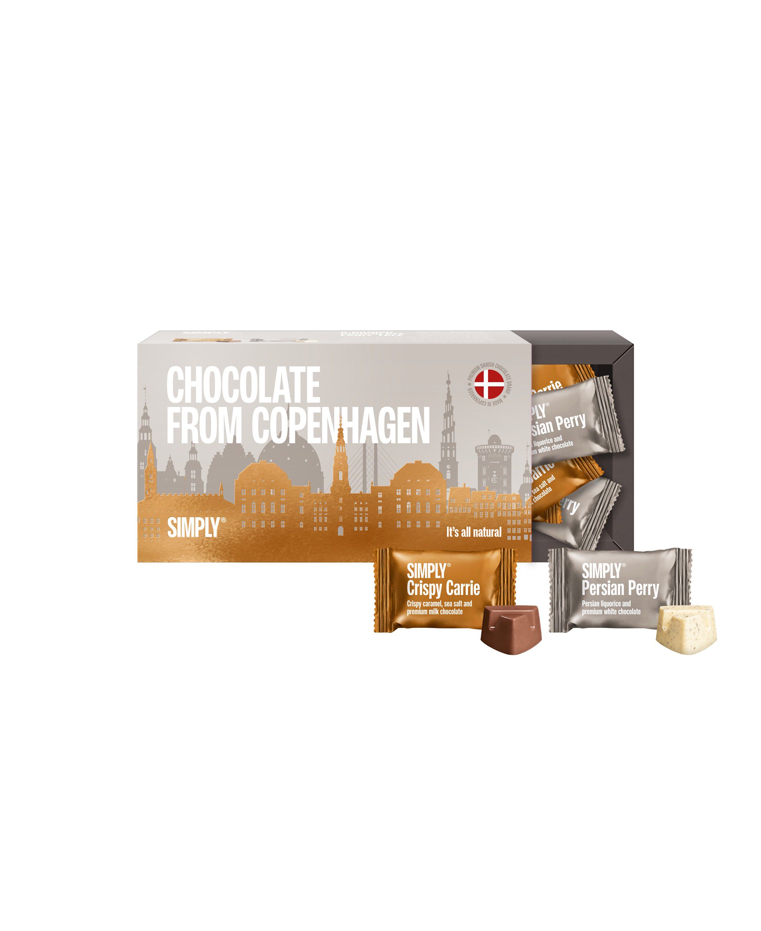 Simply&reg; CHOCOLATE FROM COPENHAGEN chokolade&aelig;ske (180g)