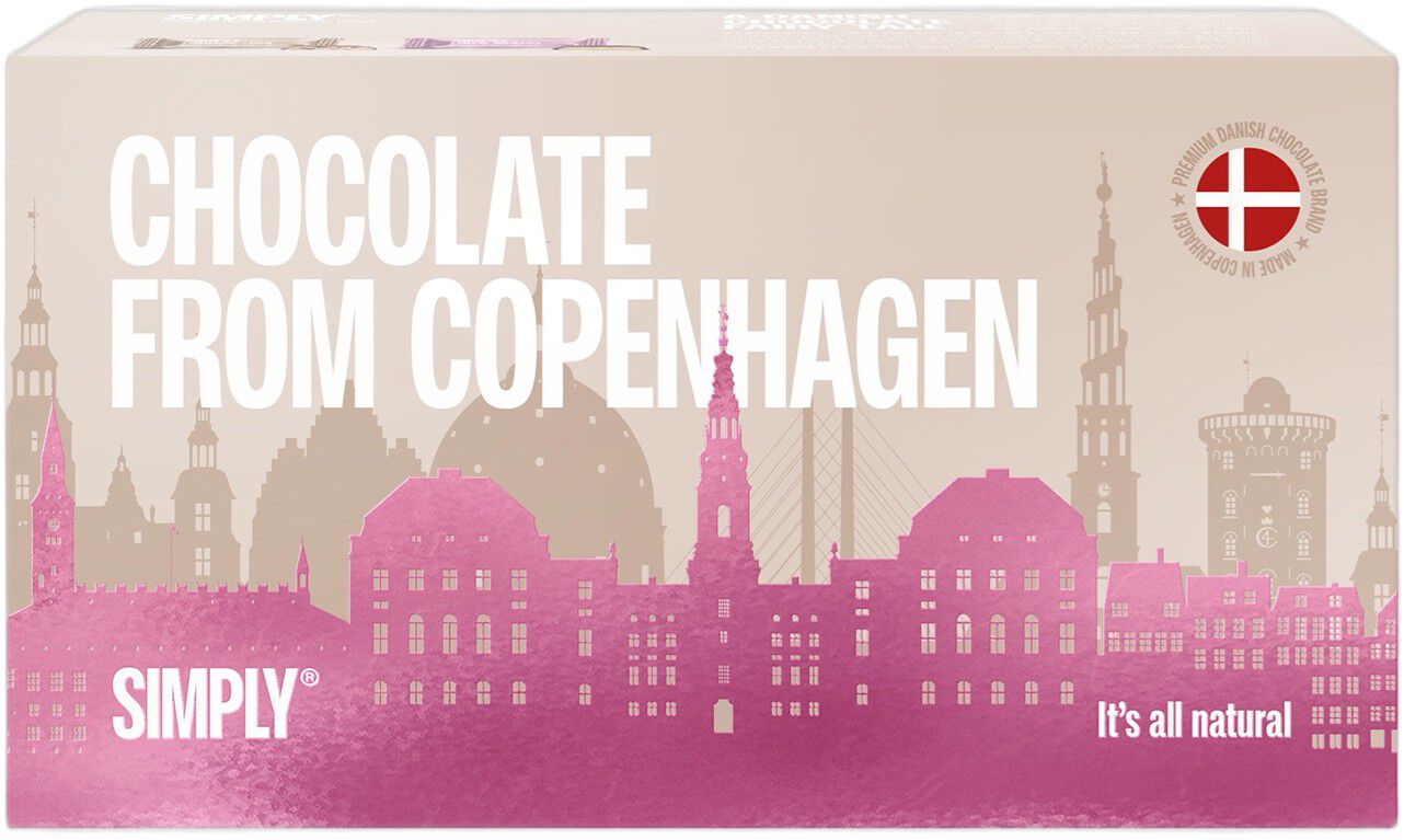 Simply&reg; CHOCOLATE FROM COPENHAGEN chokolade&aelig;ske (180g)